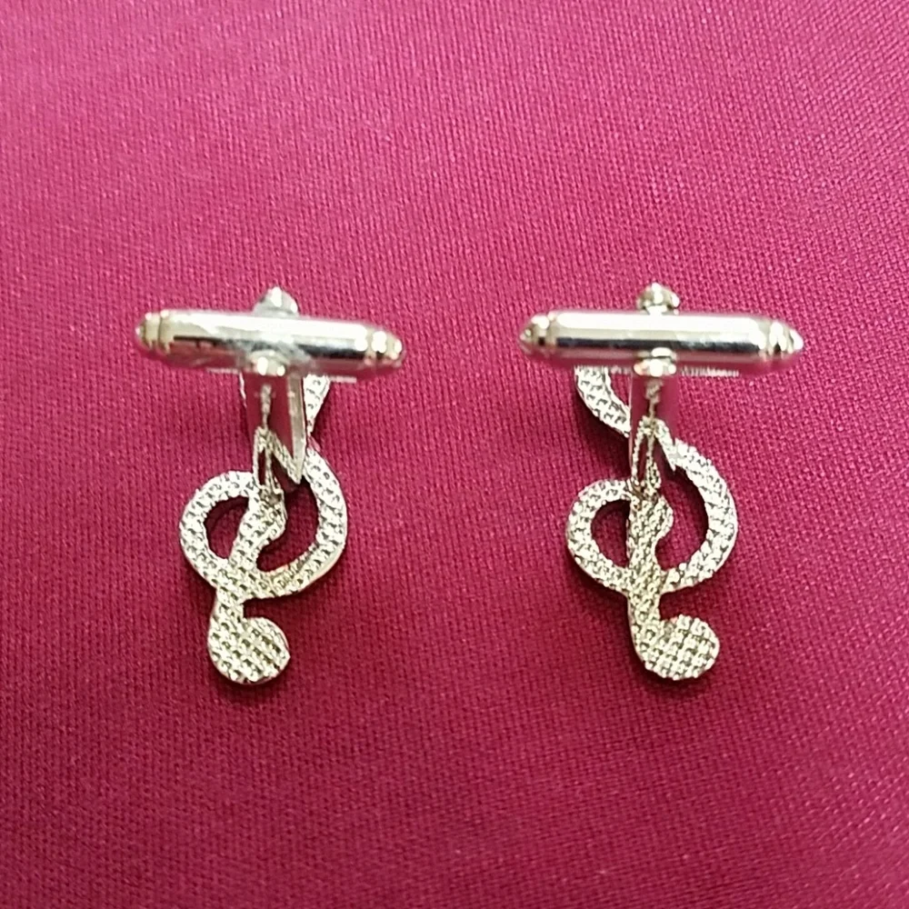 💥LAST ONE💥 NWT Silver Tone Musical Cuff Links